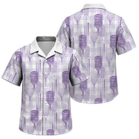 Aloha Hawaii Vintage Kahili Pa'a Lima Family Matching Summer Maxi Dress and Hawaiian Shirt Palaka Print Pastel Lavender