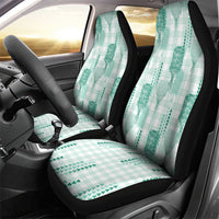 Aloha Hawaii Vintage Kahili Pa'a Lima Car Seat Cover Palaka Print Mossy Teal