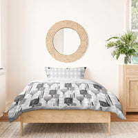 Aloha Hawaii Vintage Kahili Pa'a Lima Bedding Set Palaka Print Hinahina