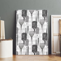 Aloha Hawaii Vintage Kahili Pa'a Lima Canvas Wall Art Palaka Print Hinahina