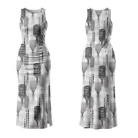Aloha Hawaii Vintage Kahili Pa'a Lima Family Matching Tank Maxi Dress and Hawaiian Shirt Palaka Print Hinahina