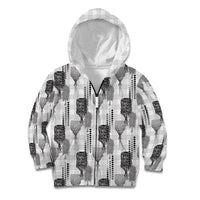 Aloha Hawaii Vintage Kahili Pa'a Lima Kid Hoodie Palaka Print Hinahina