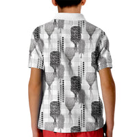 Aloha Hawaii Vintage Kahili Pa'a Lima Kid Polo Shirt Palaka Print Hinahina