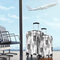 Aloha Hawaii Vintage Kahili Pa'a Lima Luggage Cover Palaka Print Hinahina