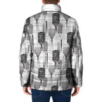 Aloha Hawaii Vintage Kahili Pa'a Lima Padded Jacket Palaka Print Hinahina