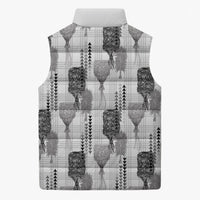 Aloha Hawaii Vintage Kahili Pa'a Lima Sleeveless Puffer Jacket Palaka Print Hinahina