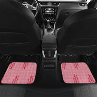 Aloha Hawaii Vintage Kahili Pa'a Lima Car Mats Palaka Print Berry Pink