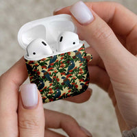 New Zealand Christmas AirPods Case Romantic Tui Birds on Pohutukawa - Ivory LT7 - Polynesian Pride