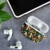 New Zealand Christmas AirPods Case Romantic Tui Birds on Pohutukawa - Ivory LT7 - Polynesian Pride