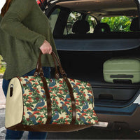 New Zealand Christmas Travel Bag Romantic Tui Birds on Pohutukawa - Ivory LT7 - Polynesian Pride