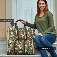 New Zealand Christmas Travel Bag Romantic Tui Birds on Pohutukawa - Ivory LT7 - Polynesian Pride