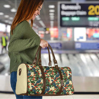 New Zealand Christmas Travel Bag Romantic Tui Birds on Pohutukawa - Ivory LT7 - Polynesian Pride