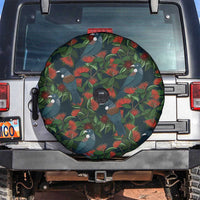 New Zealand Christmas Spare Tire Cover Romantic Tui Birds on Pohutukawa - Cobalt LT7 Cobalt - Polynesian Pride