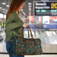 New Zealand Christmas Travel Bag Romantic Tui Birds on Pohutukawa - Cobalt LT7 - Polynesian Pride