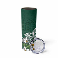 Polynesian Skinny Tumbler Tropical Santa - Plumeria Green Vintage LT7 - Polynesian Pride