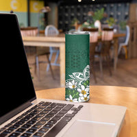 Polynesian Skinny Tumbler Tropical Santa - Plumeria Green Vintage LT7 - Polynesian Pride