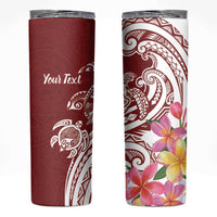 Aloha Hawaii Island Personalized Skinny Tumbler Crimson Dreamy Turtle