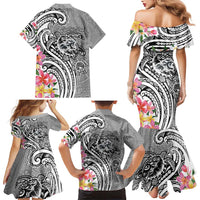 Aloha Kahoolawe Island Personalized Family Matching Mermaid Dress and Hawaiian Shirt Ashen Dreamy Turtle LT7 - Polynesian Pride