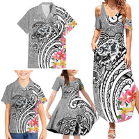Aloha Kahoolawe Island Personalized Family Matching Summer Maxi Dress and Hawaiian Shirt Ashen Dreamy Turtle LT7 - Polynesian Pride