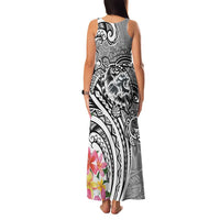 Aloha Kahoolawe Island Personalized Family Matching Tank Maxi Dress and Hawaiian Shirt Ashen Dreamy Turtle LT7 - Polynesian Pride