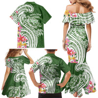 Aloha Molokai Island Personalized Family Matching Mermaid Dress and Hawaiian Shirt Sage Dreamy Turtle LT7 - Polynesian Pride