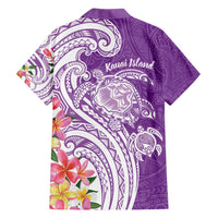 Aloha Kauai Island Personalized Family Matching Tank Maxi Dress and Hawaiian Shirt Lilac Dreamy Turtle LT7 - Polynesian Pride