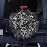 Hawaii Father's Day Vintage Lei Spare Tire Cover Hauoli la Makuakane - Black LT7 - Polynesian Pride