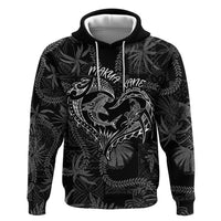 Hawaii Father's Day Vintage Lei Zip Hoodie Hauoli la Makuakane - Black LT7 Pullover Hoodie Black - Polynesian Pride