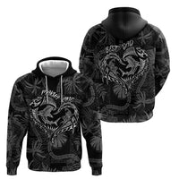 Hawaii Father's Day Vintage Lei Zip Hoodie Hauoli la Makuakane - Black LT7 - Polynesian Pride
