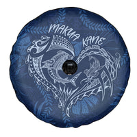 Hawaii Father's Day Vintage Lei Spare Tire Cover Hauoli la Makuakane - Blue LT7 - Polynesian Pride