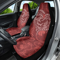 Hawaii Father's Day Vintage Lei Car Seat Cover Hauoli la Makuakane - Red LT7 - Polynesian Pride