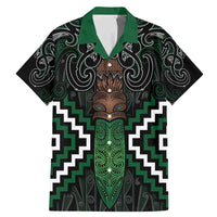 Maori Taiaha Pounamu Whakairo Personalized Family Matching Mermaid Dress and Hawaiian Shirt Jade Poutama Motifs LT7 Dad's Shirt - Short Sleeve Jade - Polynesian Pride