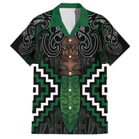 Maori Taiaha Pounamu Whakairo Personalized Family Matching Summer Maxi Dress and Hawaiian Shirt Jade Poutama Motifs LT7 Dad's Shirt - Short Sleeve Jade - Polynesian Pride