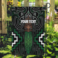 Maori Taiaha Pounamu Whakairo Personalized Garden Flag Jade Poutama Motifs