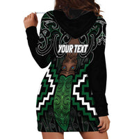 Maori Taiaha Pounamu Whakairo Personalized Hoodie Dress Jade Poutama Motifs LT7 - Polynesian Pride