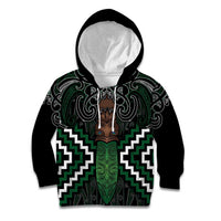 Maori Taiaha Pounamu Whakairo Personalized Kid Hoodie Jade Poutama Motifs LT7 Hoodie Jade - Polynesian Pride