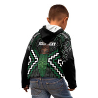Maori Taiaha Pounamu Whakairo Personalized Kid Hoodie Jade Poutama Motifs LT7 - Polynesian Pride
