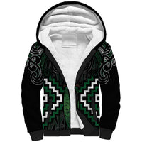Maori Taiaha Pounamu Whakairo Personalized Sherpa Hoodie Jade Poutama Motifs LT7 Unisex Jade - Polynesian Pride