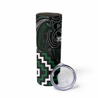 Maori Taiaha Pounamu Whakairo Personalized Skinny Tumbler Jade Poutama Motifs LT7 - Polynesian Pride