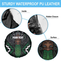 Maori Taiaha Pounamu Whakairo Personalized Spare Tire Cover Jade Poutama Motifs LT7 - Polynesian Pride