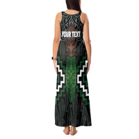 Maori Taiaha Pounamu Whakairo Personalized Tank Maxi Dress Jade Poutama Motifs LT7 - Polynesian Pride