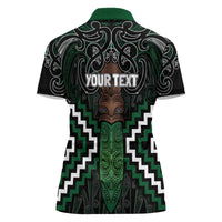 Maori Taiaha Pounamu Whakairo Personalized Women Polo Shirt Jade Poutama Motifs LT7 - Polynesian Pride