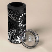 Black Kuki Airani Tapakau 4 in 1 Can Cooler Tumbler Tribal Anchor Mix Tiare LT7 - Polynesian Pride