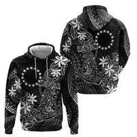 Black Kuki Airani Tapakau Hoodie Tribal Anchor Mix Tiare