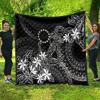 Black Kuki Airani Tapakau Quilt Tribal Anchor Mix Tiare