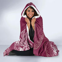 Maroon Kuki Airani Tapakau Hooded Blanket Tribal Anchor Mix Tiare LT7 - Polynesian Pride