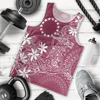 Maroon Kuki Airani Tapakau Men Tank Top Tribal Anchor Mix Tiare