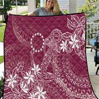 Maroon Kuki Airani Tapakau Quilt Tribal Anchor Mix Tiare