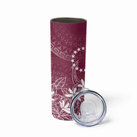 Maroon Kuki Airani Tapakau Skinny Tumbler Tribal Anchor Mix Tiare LT7 - Polynesian Pride