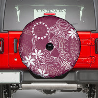 Maroon Kuki Airani Tapakau Spare Tire Cover Tribal Anchor Mix Tiare